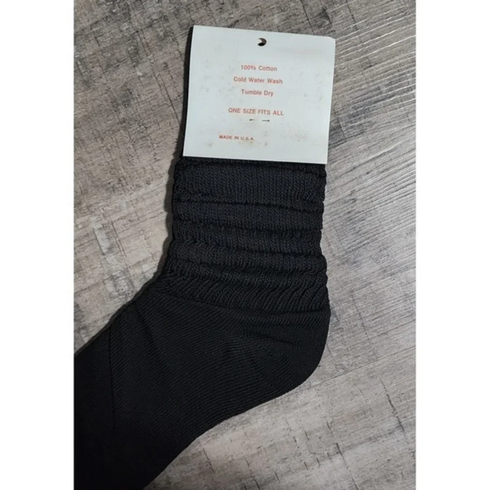 (LOT 4) Vintage Slouch Women's Scrunch Socks Black/White/Terracotta (One Size)